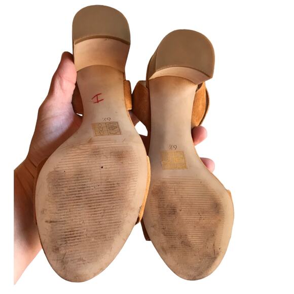 Madewell Ankle Strap Suede Block Heel Sandals size 6.5 - Picture 7 of 9